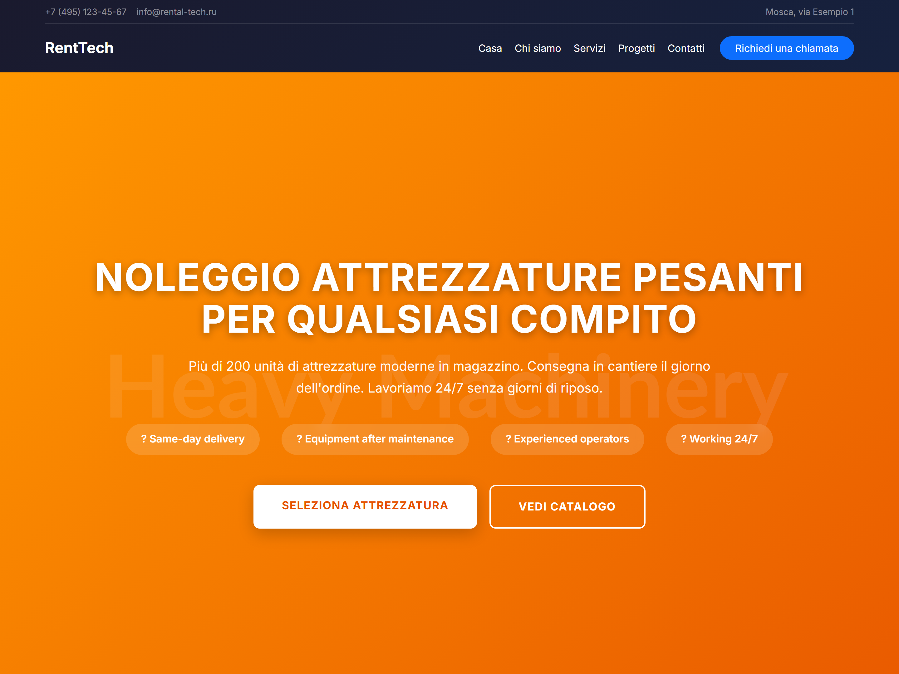 Noleggio Macchinari Pesanti