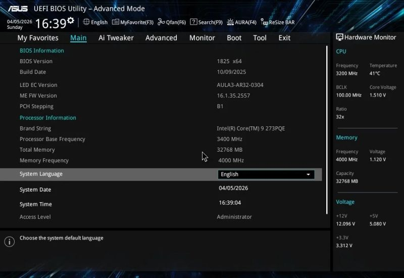 L’IA ha permesso di avviare Windows su una combinazione incompatibile di processore Intel Bartlett Lake e scheda madre Z790.