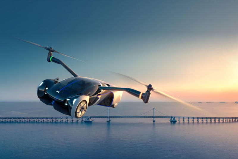 Xpeng dalla Cina prevede di lanciare la produzione di massa di auto volanti entro il 2027