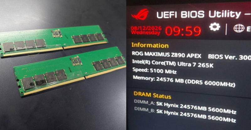 Asus conferma che le sue schede madre supportano DDR5 HUTIMM a mezza lunghezza.