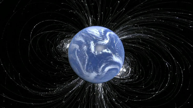 È stato dimostrato che l'ineguaglianza del campo magnetico terrestre è causata da strutture segrete nella mantice.