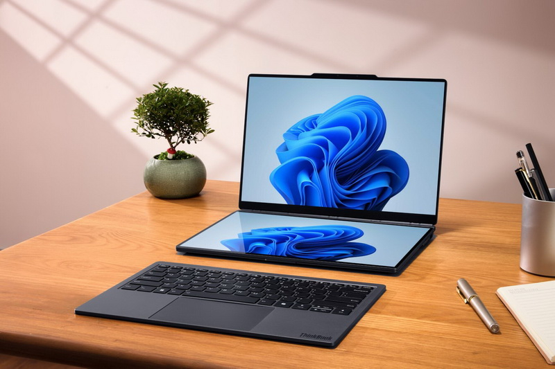 Lenovo ha presentato il nuovo laptop modulare ThinkBook Modular AI PC, dotato di due schermi e di una tastiera rimovibile