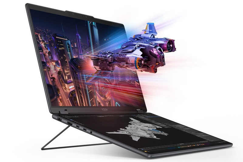 Lenovo ha lanciato il prototipo del laptop Yoga Book Pro 3D: schermi doppi e immagine 3‑D senza occhiali