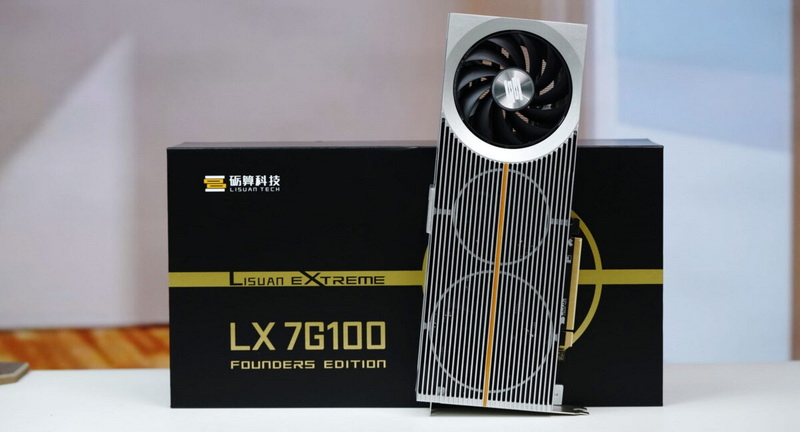 Il produttore cinese Lisuan Tech ha presentato la scheda grafica LX 7G100 nella versione Founders Edition, ma senza supporto per Nvidia
