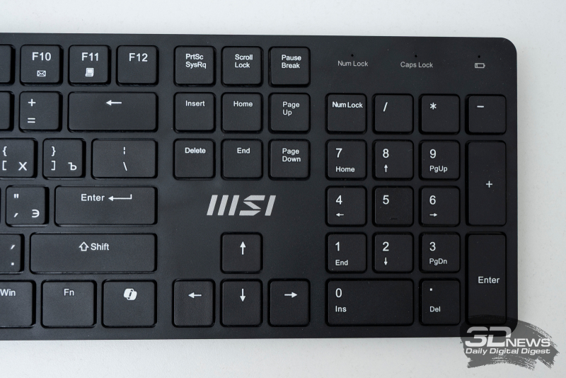 MSI FORGE K200 Wireless Combo – tastiera e mouse con lunga durata della batteria