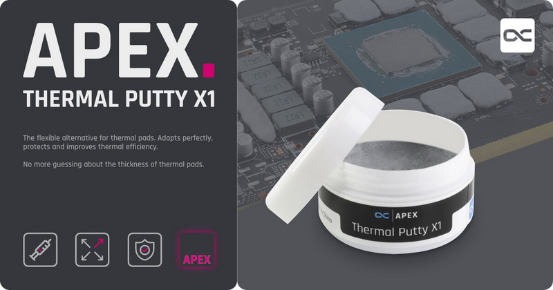 Alphacool ha lanciato una nuova guarnizione termica liquida – Apex Thermal Putty X1