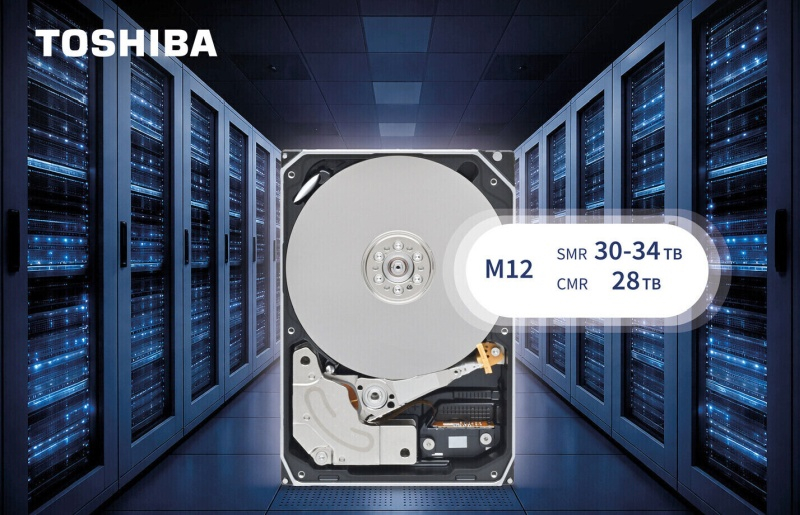 Toshiba ha iniziato le consegne di HDD da 3,5 pollici con tecnologia SMR e capacità che vanno dai 30 ai 34 terabyte.