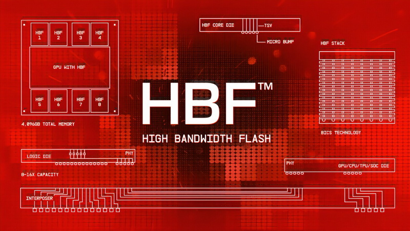 SK Hynix e SanDisk hanno iniziato la standardizzazione del High‑Bandwidth Flash, memoria intermedia tra HBM e SSD
