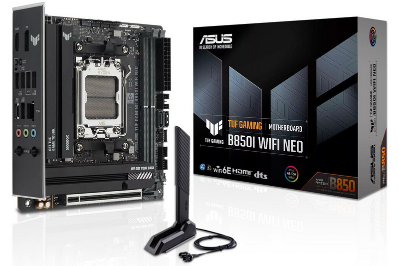 Asus ha lanciato la prima scheda mini‑ITX della serie TUF: il modello TUF Gaming B850I WIFI Neo per processori Ryzen