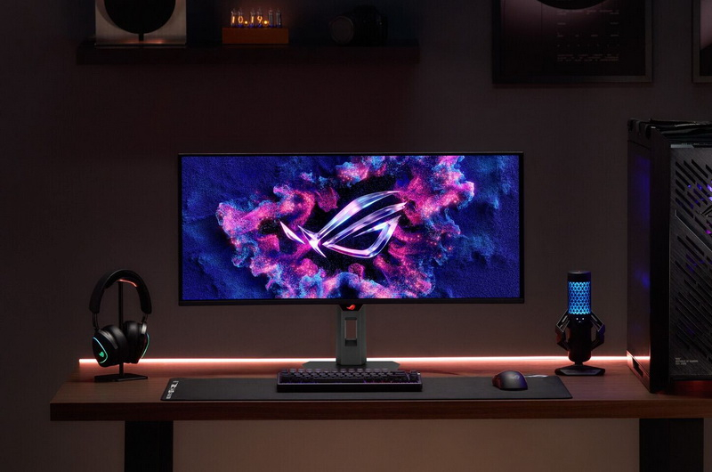 Asus ha presentato il nuovo monitor portatile touch ROG Strix XG129C (12,3”) e il monitor OLED da gaming ROG Strix XG34WCDMS (34”).