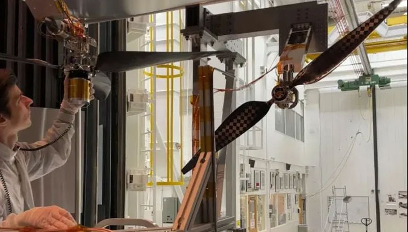 La NASA ha testato le pale del futuro elicottero marziano a velocità supersonica.
