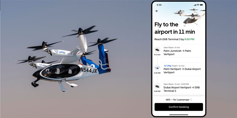 Uber decolla: l’aerotaxi Joby arriverà a Dubai tramite l’app abituale